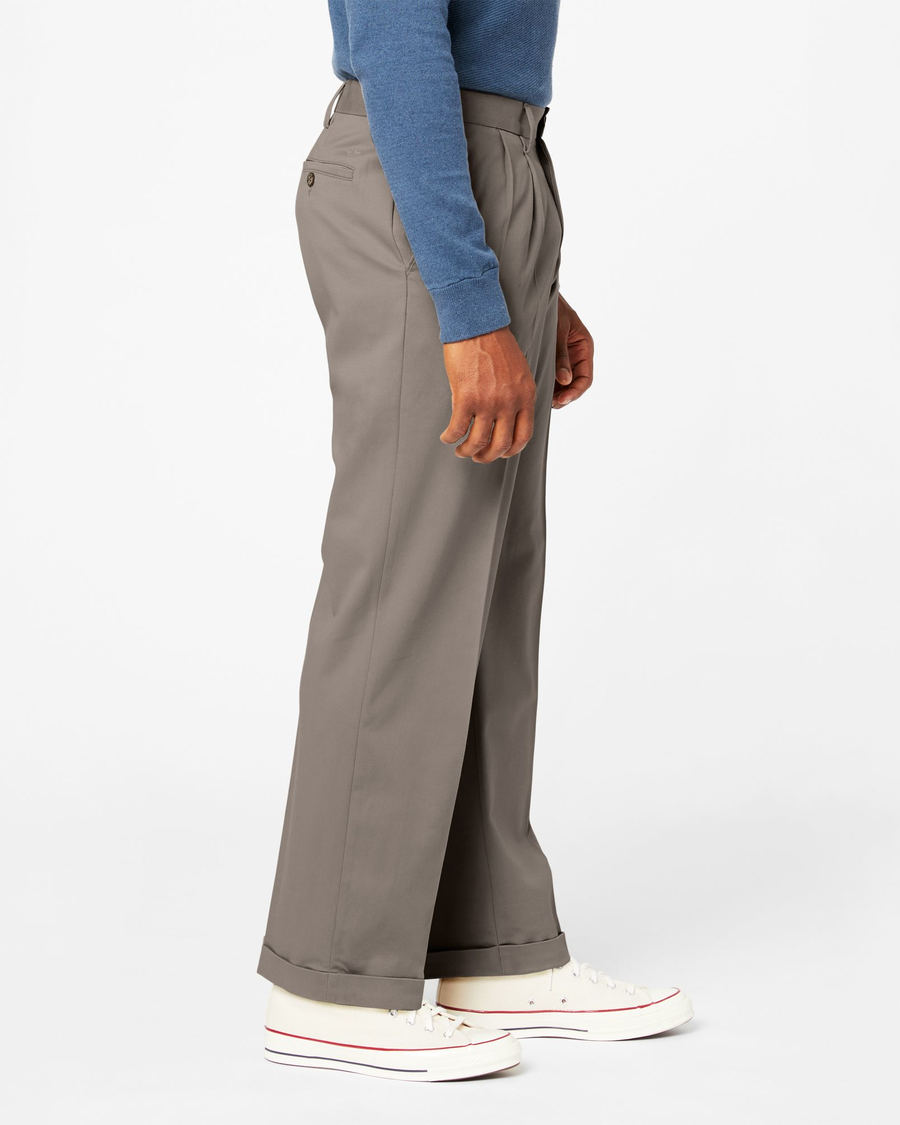 (image for) Popular Comfort Khakis, Pleated, Relaxed Fit